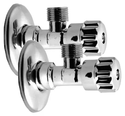 Productafbeelding van Aqualine meerwegkraan, 1/2" x 3/8", set van 2, chroom