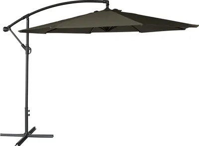 Image de Parasol déporté OAHU rond 3m de diamètre gris