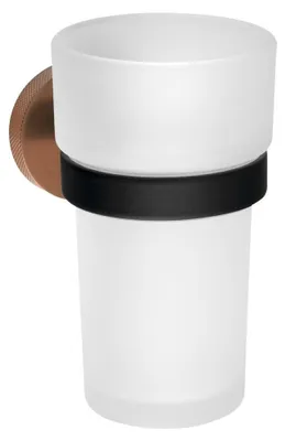 Productafbeelding van Sapho LARISSA: Glas, melkglas, mat zwart/koper