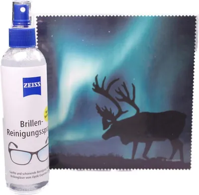 Produktbild von Mikrofasertuch "Rentier im Polarlicht" Größe 18,5*18,5 cm von La Kelnet