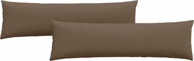 Obrázok produktu pre vidaXL Vankúše na pohovku, 2 kusy, látka, hnedá, 145 x 40 cm