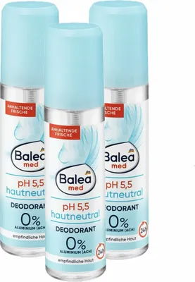 Zdjęcie produktu dla 3 x Balea MED - dezodorant w atomizerze / dezodorant pH 5,5 neutralny dla skóry (3 x 75 ml)