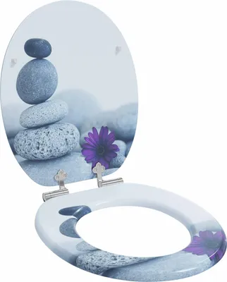 Immagine prodotto di Sedile per toilette con chiusura morbida Grigio 44 x 38 cm