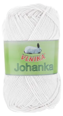 10 x 50g Strickgarn Johanka Strick-Wolle Handstrickgarn Sommergarn weiß