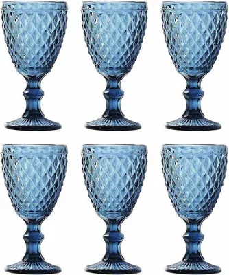 Immagine prodotto di Bicchieri per vino e acqua - 6 pezzi - blu