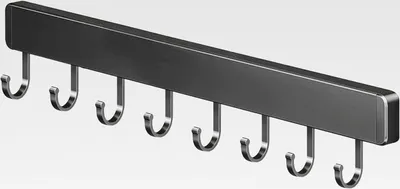 Produktbild von Küchenutensilienregal zur Wandmontage, Küchenschiene mit Schiebehaken, Aufhängehalter für Küchenutensilien, Löffel und Schaufeln (40 cm)