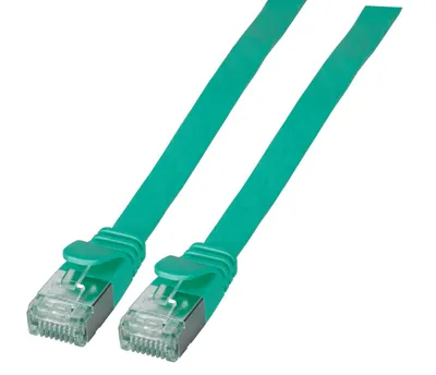 Produktbild von EFB RJ45 Flachpatchkabel U/FTP, Cat.6A, PVC, 2m, grün