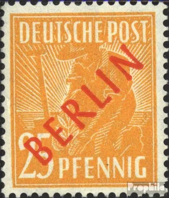 Produktbild von Briefmarken Berlin (West) 1949 Mi 27 postfrisch Rotaufdruck