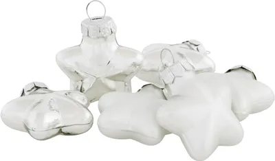 Produktbild von Weihnachtsschmuck Stern Ø 40 mm in Silber, Baumschmuck 15 Stück
