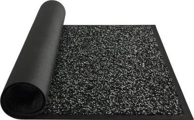 Produktbild von Fußmatte & Putzmatte - 90x150 cm - Fußabtreter für den Innen- und Außenbereich - Rutschfest - Schwarz