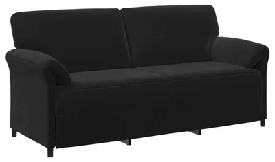 Image de vidaXL Canapé 3 places Noir 198 x 83 x 95 cm Velours