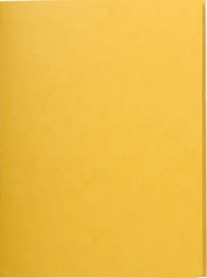 Produktbild von Exacompta 25x Aktenmappe +3 Klappen ohne Gummizug, Karton, A4, Gelb, 56404E