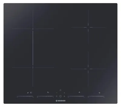 Zdjęcie produktu dla Hoover H-HOB 500 INDUCTION HTPS64MCTT/1, Czarny, Wbudowany, 60 cm, Płyta indukcyjna strefowa, Szkło ceramiczne, 4 stref(y)