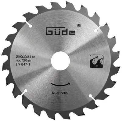 Produktbild von GÜDE Holzsägeblatt HM 190x30 mm - 24 Zähne - Ersatzblatt Sägeblatt