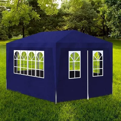 Produktbild von Partyzelt, Pavillion, Unterstand, Grillpavillon Winterfest, Grillpavillon, Gartenpavillon, Lagerzelt, Zelt Pavillon, Zeltgarage Für Auto, 3x4 m Blau