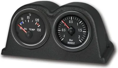 Produktbild von JOM Instrumententräger 2 Fach schwarz für Zusatzinstrument Armaturenbrett 52 mm
