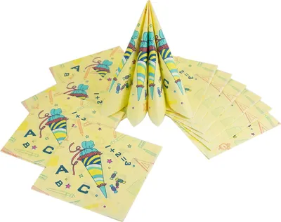 Produktbild von Oblique Unique 20 Servietten für Schuleinführung Schulanfang Einschulung Deko ABC Zuckertüte
