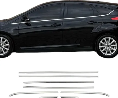 Obrázek produktu pro Okenní lišty pro Ford Focus kombi 2010-2018 nerezová ocel chrom 8ks