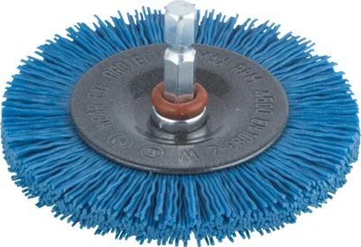 Immagine prodotto di wolfcraft 1 spazzola a disco in nylon S=6mm, blu, ø75mm