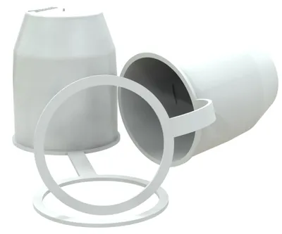 Image de Cache de protection pour attelage de remorque AUPROTEC, avec bague de sécurité, capuchon de protection pour boule d'attelage, capuchon de protection avec boucle pour voiture, attelage à boule, couleur blanche, lot de 2