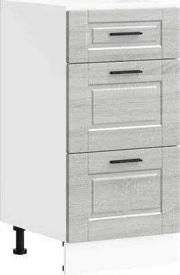 Image de vidaXL Armoire basse de cuisine Porto Gris Sonoma Matériau dérivé du bois