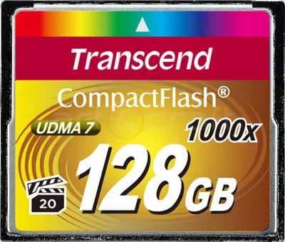 Imagen del producto de Transcend TS128GCF1000, tarjeta Compact Flash UDMA 1000X, 128 GB
