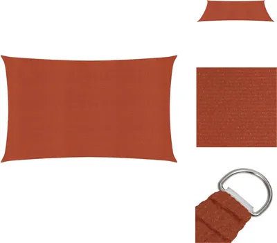 Productafbeelding van vidaXL Zonnezeil, 160 g/m², terracotta, 2x5 meter, HDPE - Zonneschermen & zonwering