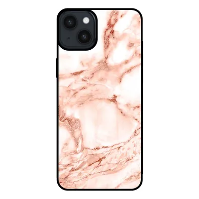 Immagine prodotto di Smartphonica Custodia per iPhone 14 Plus effetto marmo - cover posteriore in marmo - Bianco Oro Rosa