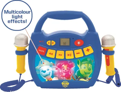 Immagine prodotto di Altoparlante Bluetooth Paw Patrol con microfono ed effetti luminosi con memoria da 1 GB (capacità 300 canzoni)