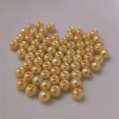 Produktbild von Glasperlen - Typ 'rund' - 12g - 2 mm - Gelb