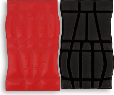 Image de Genouillères es (type 2, niveau 1) Fides, POLYETHYLEEN ROUGE/NOIR, taille UNI, DASSY 25466