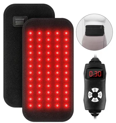 Produktbild von Rotlicht Wärmegürtel mit 105 LED, 660+850nm Infrarot Gürtel mit Controller, 43°C konstante Wärme, OK-Stoff & TPU Material, angenehme Wärmepflege für Körper, tolles Geschenk für Damen & Herren