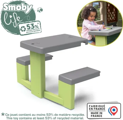 Produktbild von Smoby Outdoor Spielzeug Garten Smoby Life Spielhaus Zubehör Picknicktisch 7600810927