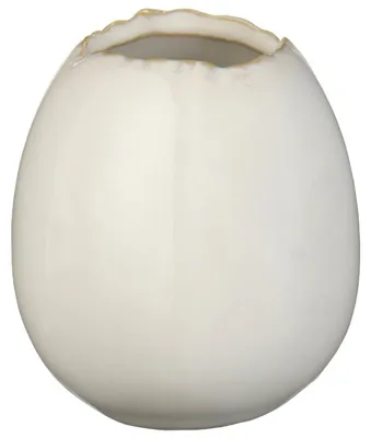 Produktbild von Ib Laursen Vase Eiförmig Cremeweiß (5,9x6,5cm)