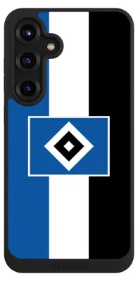 Produktbild von NIVOCASE Handyhülle für Samsung Galaxy S25+  Hülle NIVOpure Case Schwarz HSV Hamburger SV Streifen