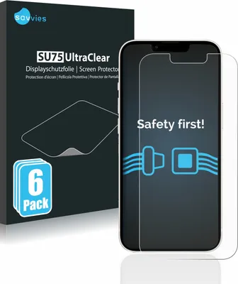 Produktbild von 6x Für Apple iPhone 13 / 13 Pro Schutzfolie Savvies Displayschutz Display Schutz Folie Klar Transparent