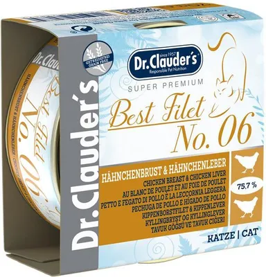 Produktbild von Dr.Clauder's Best Filet 24x70g | Hähnchenbrust & Hähnchenleber
