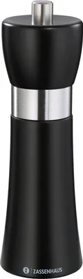 Imagen del producto de Zassenhaus, molinillo de sal, modelo HAMBURG, 18 cm, color negro mate, referencia 20748, código de barras 4006528020748