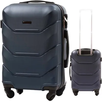 Zdjęcie produktu dla Walizka kabinowa na kółkach - bagaż podręczny - wykonana z tworzywa ABS - z zamkiem - kompatybilna z wymogami bagażu podręcznego linii Ryanair