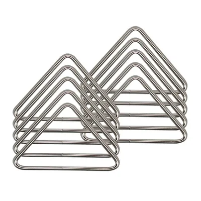 Produktbild von 10 Metall Dreiecke Triangeln silbern Ring für Gurtband Gürtel Taschen und mehr