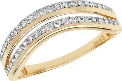 Produktbild von Moderner 9 Karat (375) Gold Halb Eternity Damen - Ring mit Zirkonia, 60 (19.1); TRS11286RSS