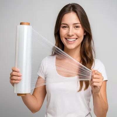 Stretchfolie 500 mm x 300 m, transparent, 23 my, 1 Rolle