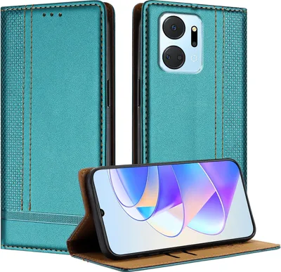 Obrázek produktu pro Pouzdro pro Honor X7A kožené flipové pouzdro s funkcí stojánku zelené