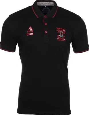 Produktbild von Reslad Polo-Shirt Herren Slim Fit Polo-Hemd aus Baumwolle Kurzarm RS-5203 Schwarz S