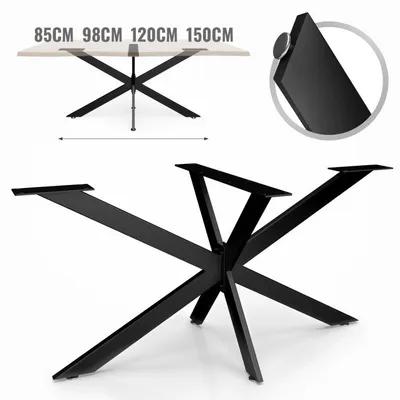 Obrázek produktu pro Kovová podnož ke stolu 150 x 70 cm, černá