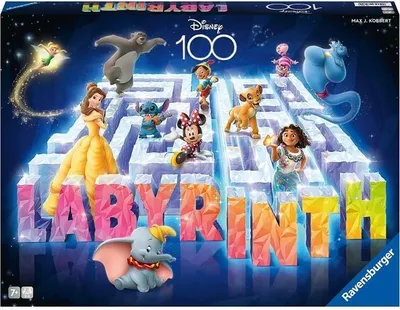 Obrázok produktu pre Labyrint Disney 100 rokov, stolová hra, Ravensburger, rodinná hra, 2–4 hráči, 7+ rokov