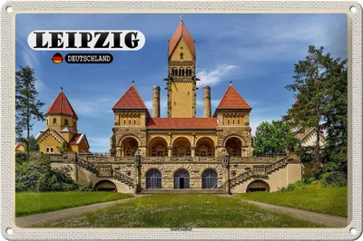 Produktbild von Blechschild Städte Leipzig Südfriedhof Architektur 30x20cm