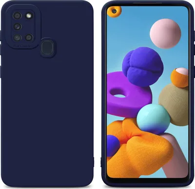 A product image showing a phone case and a phone with a colorful wallpaper.