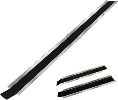 Produktbild von Anti-Rutsch Alu Auffahrampe zusammensteckbar 150 - 270 cm verstellbar 50kg Treppenrampe E-Bike Moped