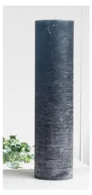 Produktbild von Rustikale Stumpenkerze, 40 x 10 cm Ø, anthrazit-schwarz